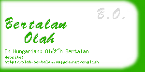 bertalan olah business card